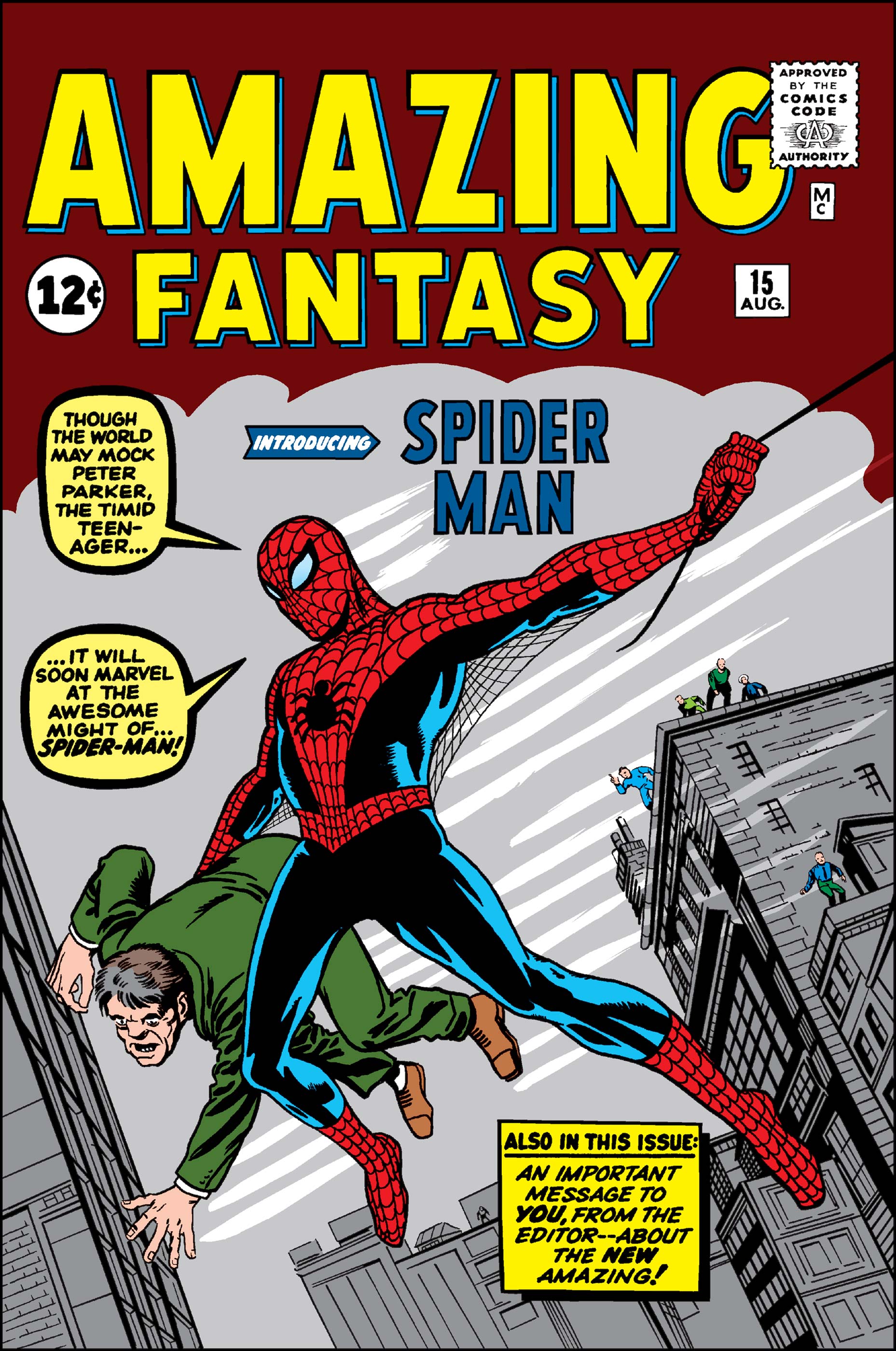 capa da revista Amazing Fantasy número 15, de 1962